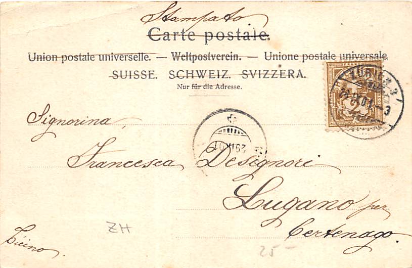 Zürich, Panorama mit zwei Brücken