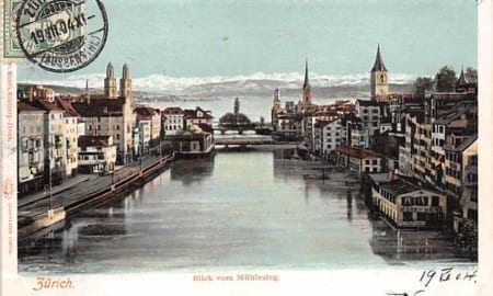 Zürich, Blick vom Mühlesteg