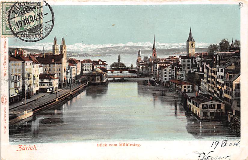Zürich, Blick vom Mühlesteg