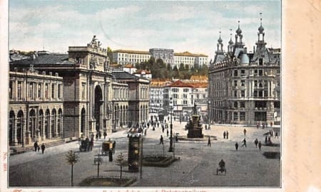 Zürich, Bahnhofplatz und Polytechnikum