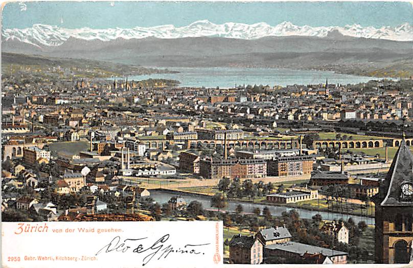 Zürich, von der Waid aus gesehen