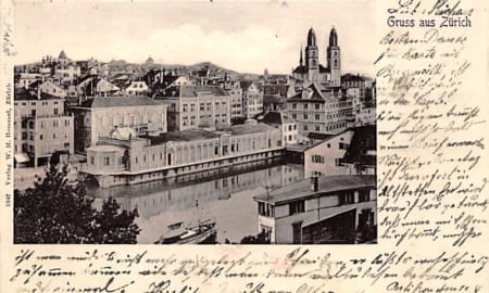 Zürich, Limmatquai, Gruss aus Zürich