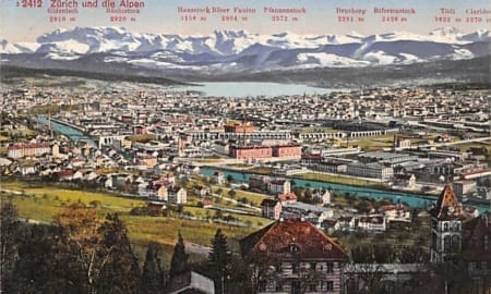 Zürich, Panorama von der Weid