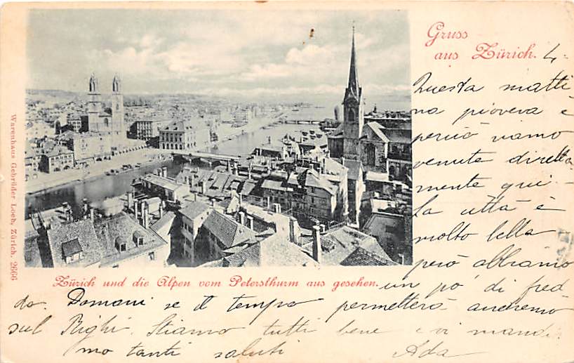Zürich, vom Petersturm aus gesehen