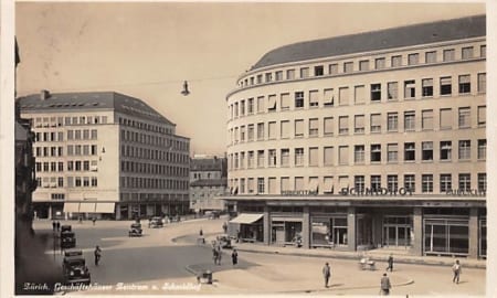 Zürich, Geschäftshäuser Zentrum und Schmidhof