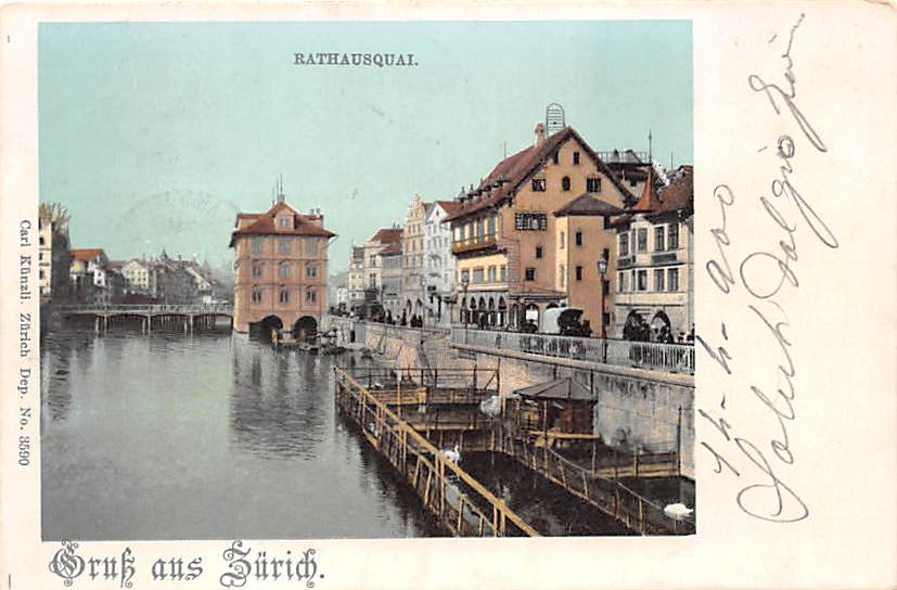 Zürich, Rathausquai, Gruss aus Zürich