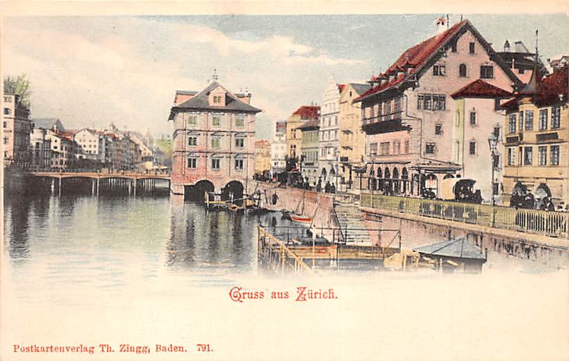 Zürich, Rathausquai, Gruss aus Zürich