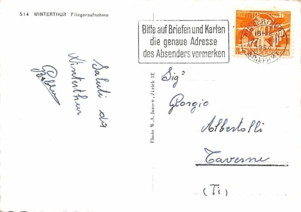 Winterthur, Fliegeraufnahme