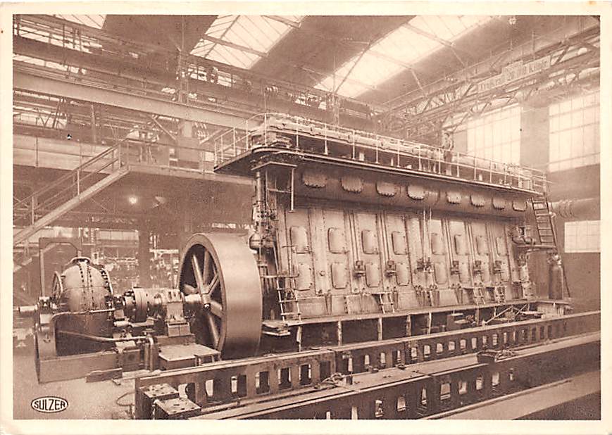 Winterthur, Gebrüder Sulzer, Achtzylindriger Dieselmotor