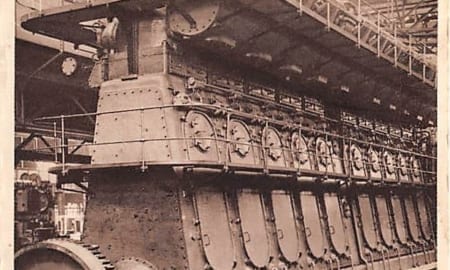 Winterthur, Gebrüder Sulzer, Zehnzylindriger Schiffs- Dieselmoto