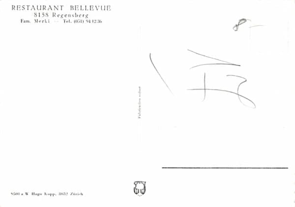 Regensberg, Rest. Bellevue