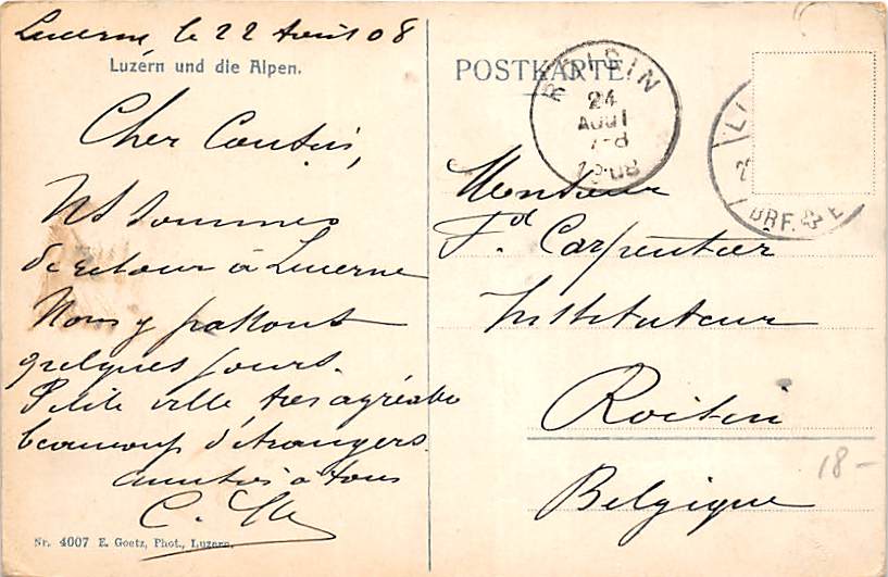 Luzern, und die Alpen