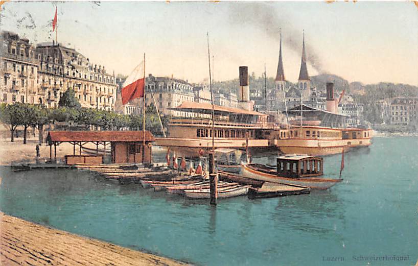 Luzern, Schweizerhofquai, Schiffe