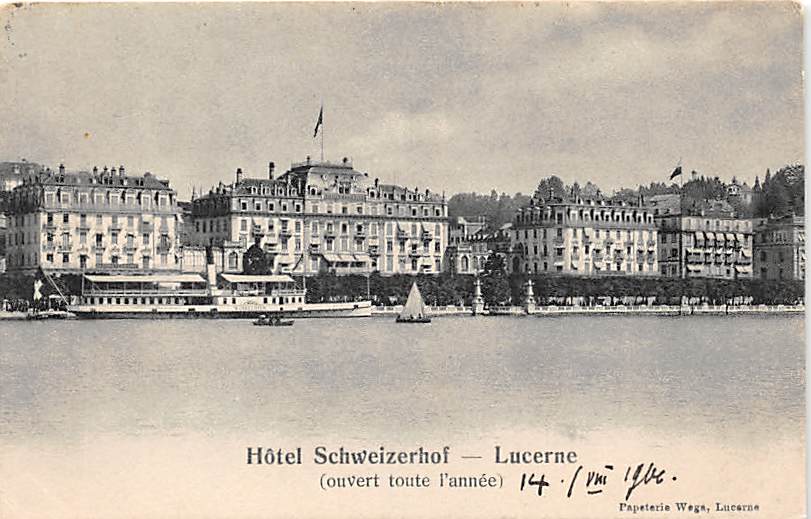 Luzern, Hotel Schweizerhof, Dampfschiff