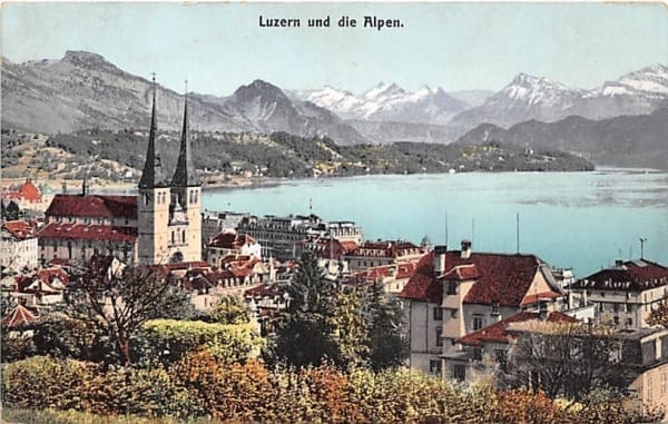 Luzern, und die Alpen