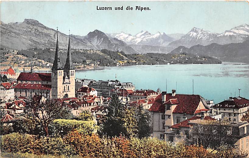 Luzern, und die Alpen