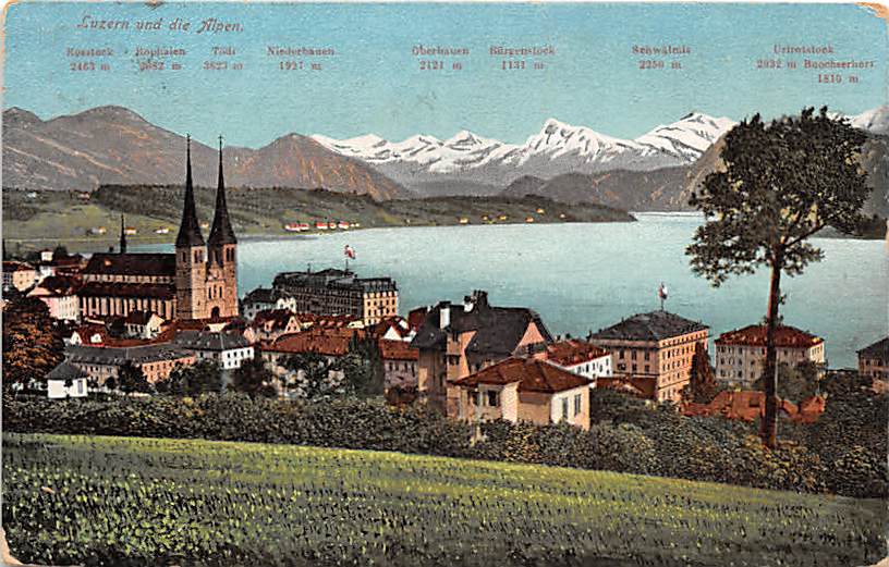 Luzern, und die Alpen