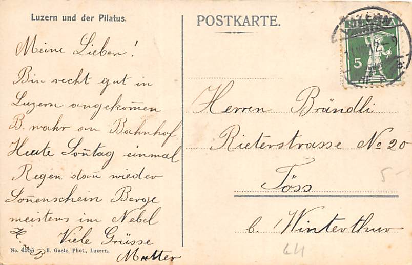 Luzern, und der Pilatus