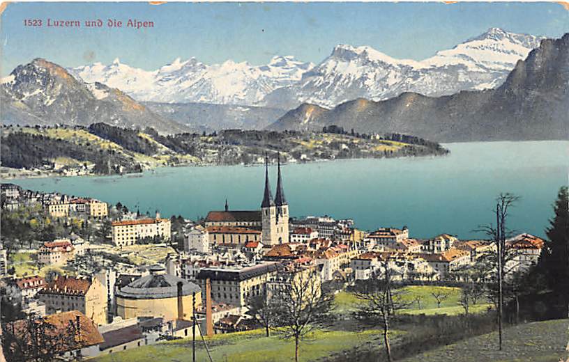 Luzern, und die Alpen