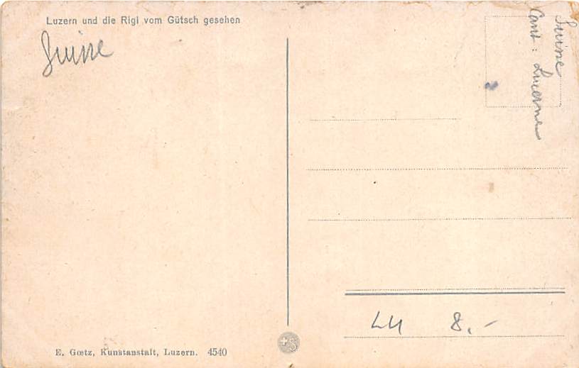 Luzern, und die Rigi vom Gütsch gesehen