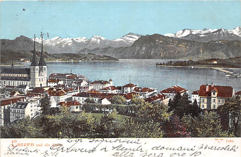Luzern, und die Alpen