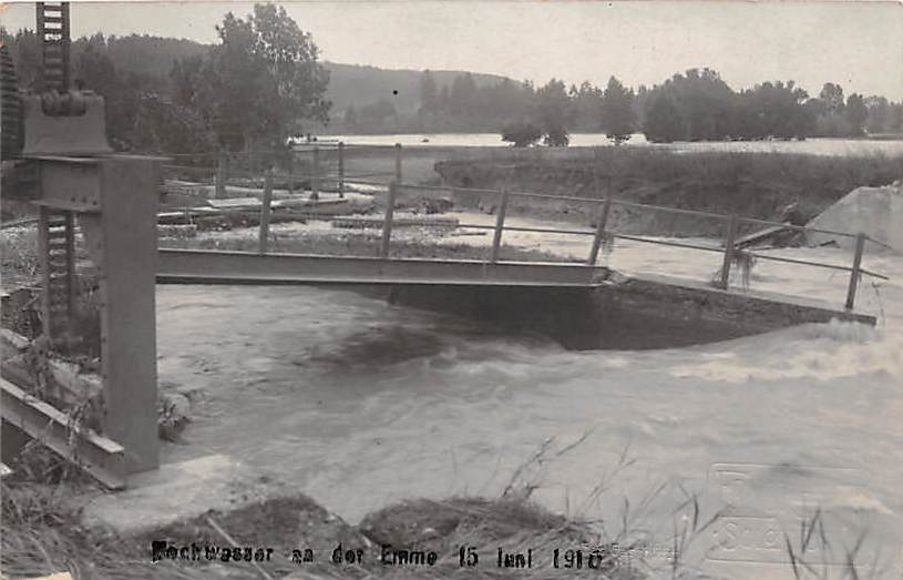 Emme, Hochwasser an der Emme 1910
