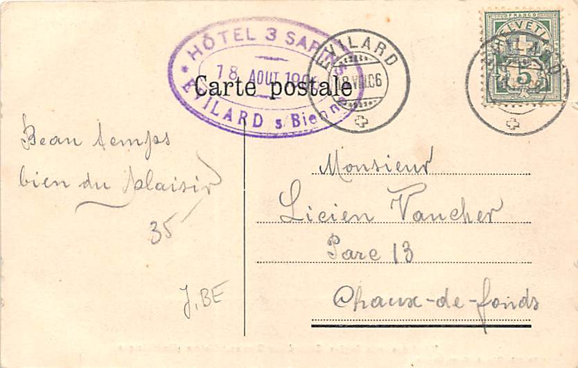 Evilard sur Bienne, Hotel des trois Sapins