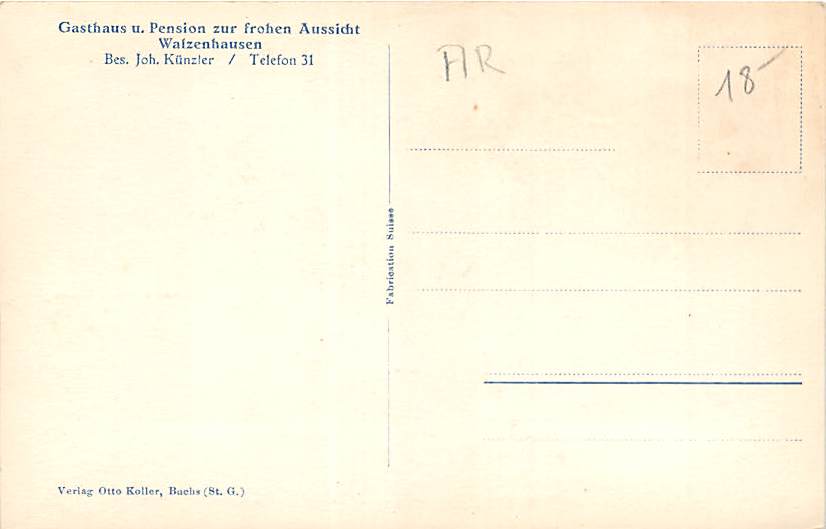 Walzenhausen, Gasthaus zur frohen Aussicht