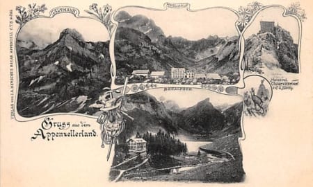 Appenzellerland, Meglisalp, Altmann, Lithokarte