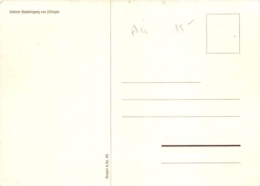 Zofingen, Unterer Stadteingang von Zofingen