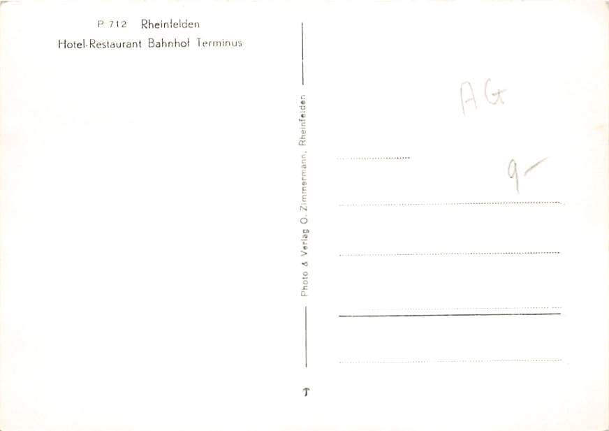 Rheinfelden, Hotel Restaurant Bahnhof Terminus