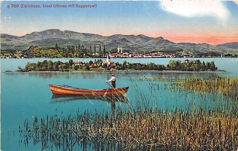 Ufenau, Zürichsee, Ruderboot, Rapperswil