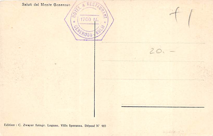Monte Generoso, Hotels Kulm