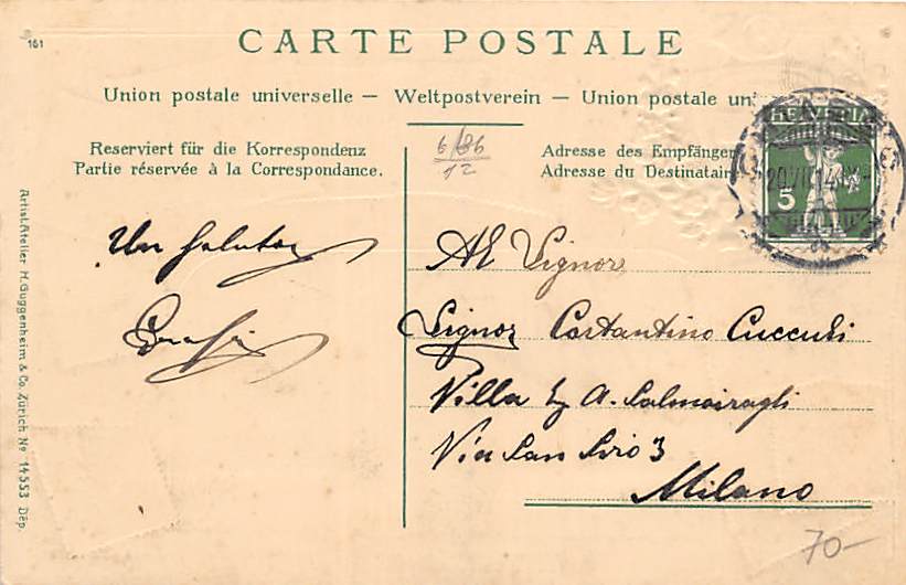 Chiasso, Un Saluto da Chiasso, Rahmenkarte