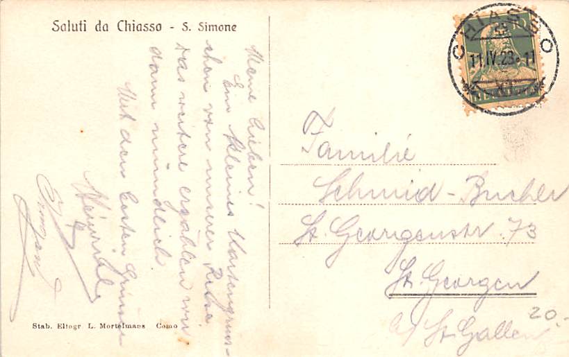Chiasso, Saluti da Chiasso - S. Simone