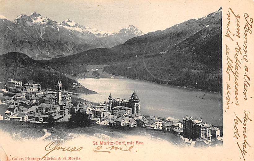 St. Moritz, Dorf mit See