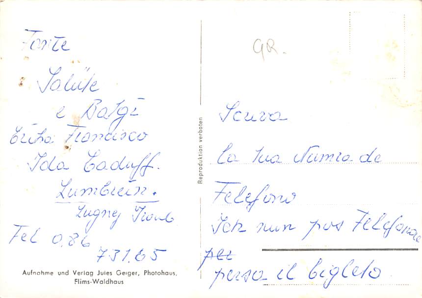 Lumbrein, mit neuem Schulhaus