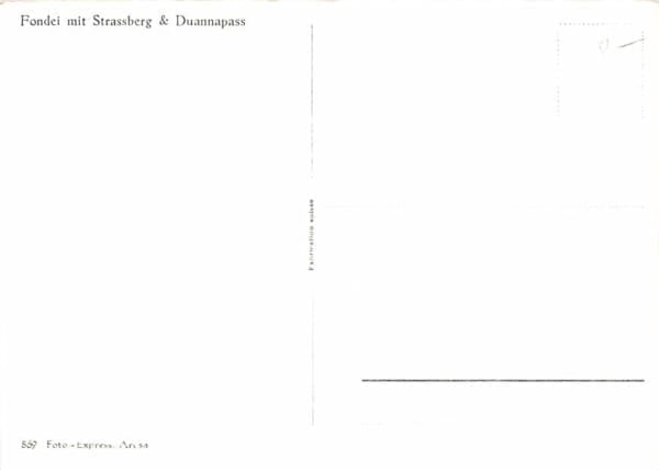 Duannapass, Fondei mit Strassberg