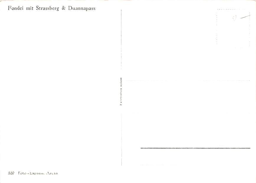 Duannapass, Fondei mit Strassberg