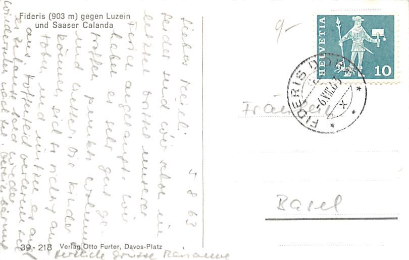 Fideris, gegen Luzein und Saaser Calanda