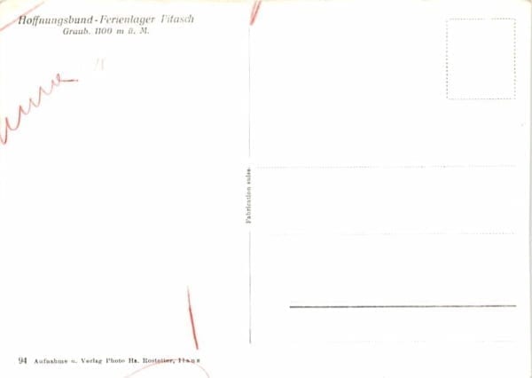 Pitasch, Hoffnungsbund-Ferienlager Ptasch