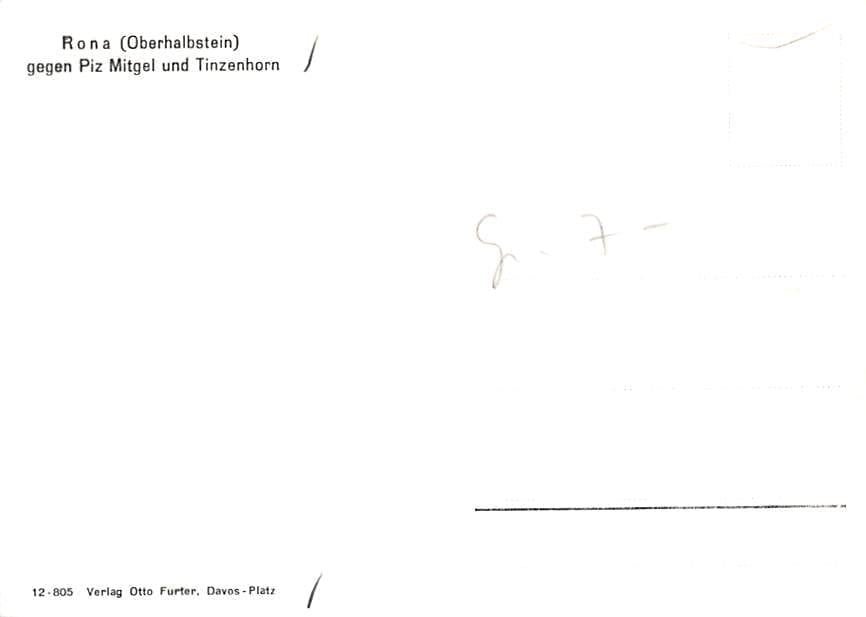 Rona, Oberhalbstein gegen Piz Mitgel und Tinzenhorn