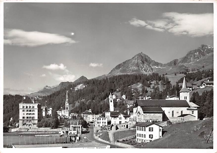 St. Moritz mit Piz Albana u. Piz Julier