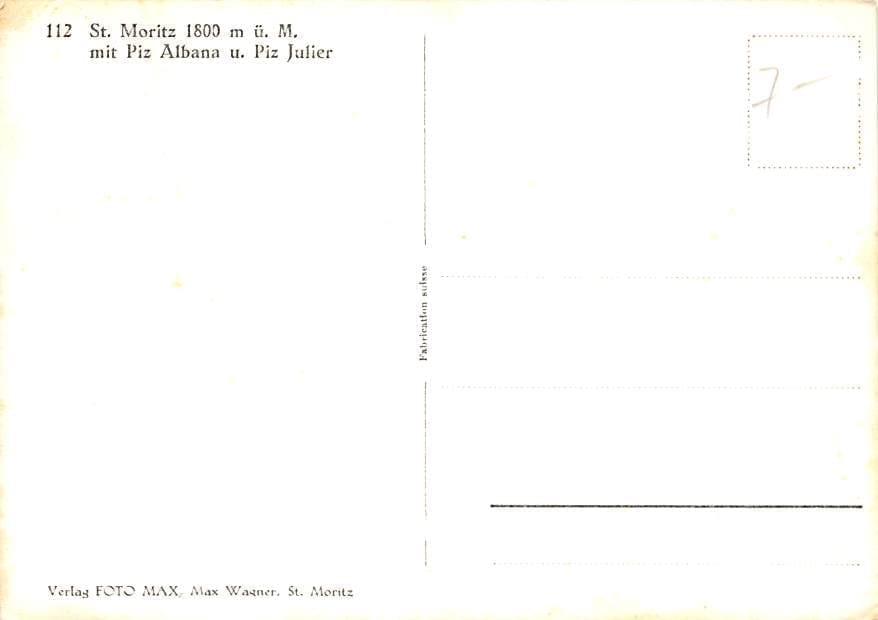 St. Moritz mit Piz Albana u. Piz Julier