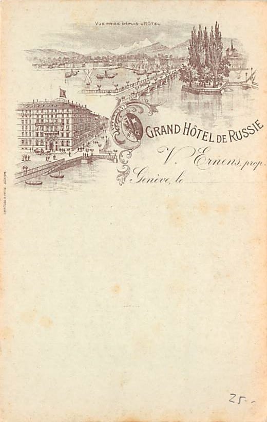 Genève, Grand Hotel de Russie