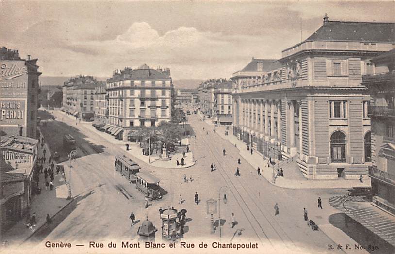 Genève, Rue du Mont Blanc et Rue de Chantepoulet