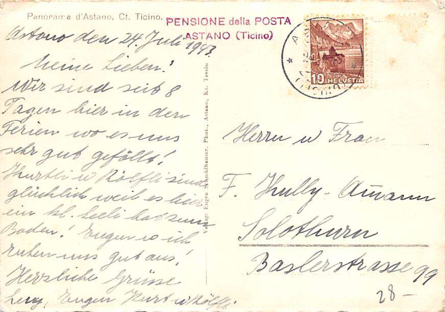 Astano, Pensione della Posta