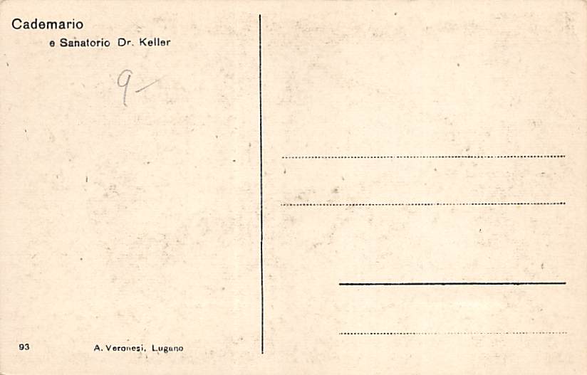 Cademario, e Sanatorium Dr. Keller