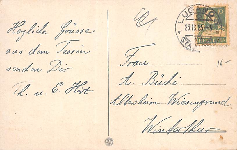 Cademario, Veranda des Kurhaus Cademario mit Blick auf Lugano