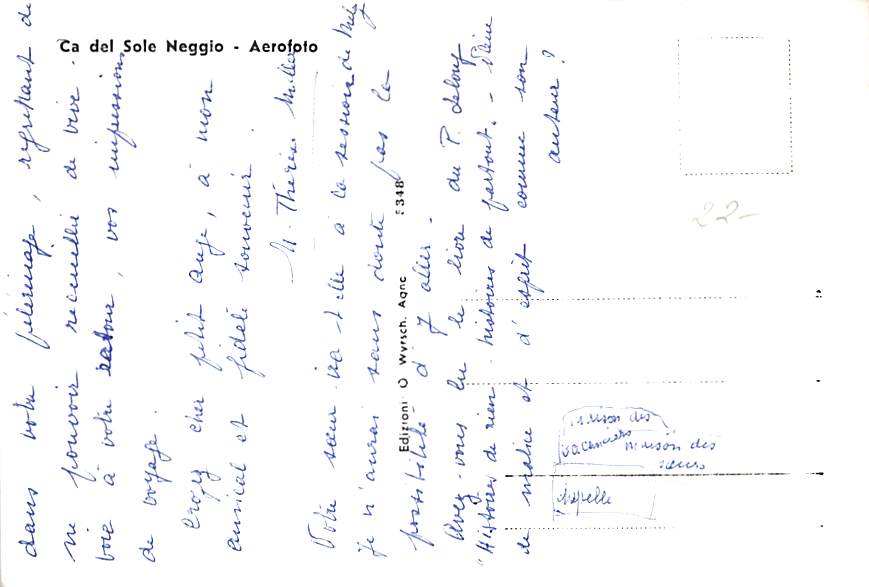 Ca del Sole Neggio, Aerofoto